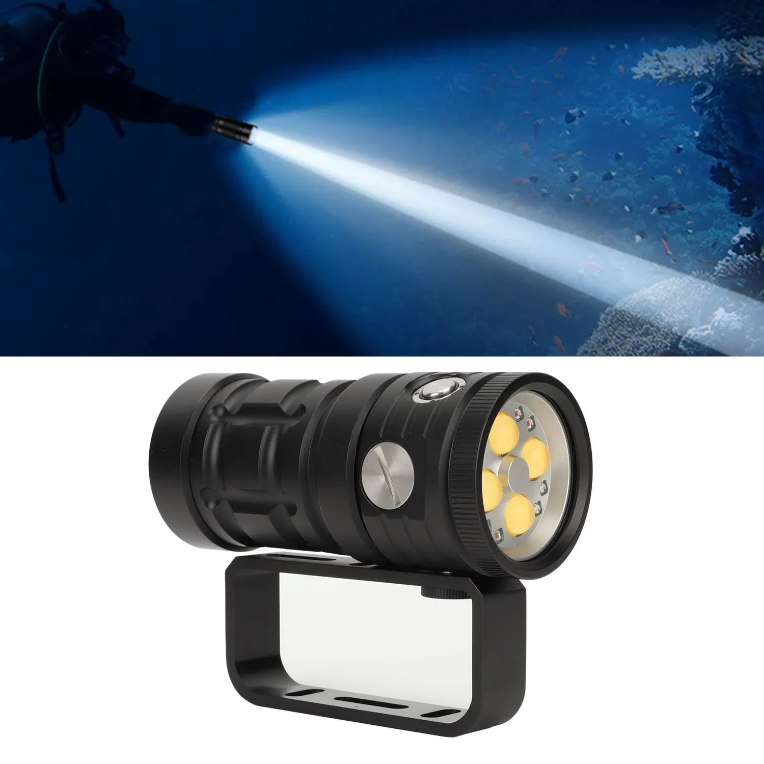 Garosa lampe de plongée LED 10000 lm IPX8 100 m