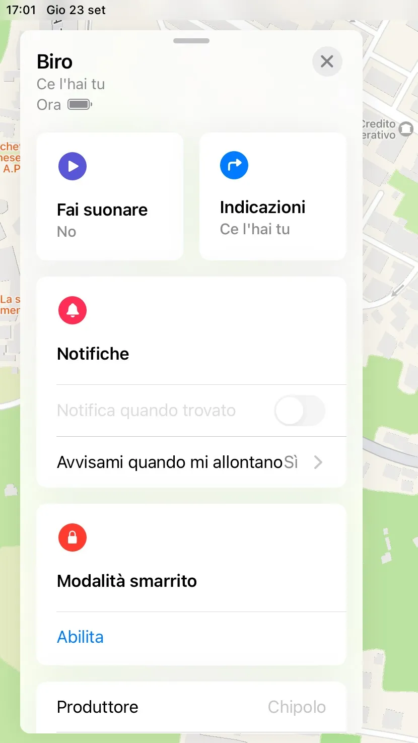 Chipolo ONE Spot localisateur Bluetooth presque noir, 120 dB