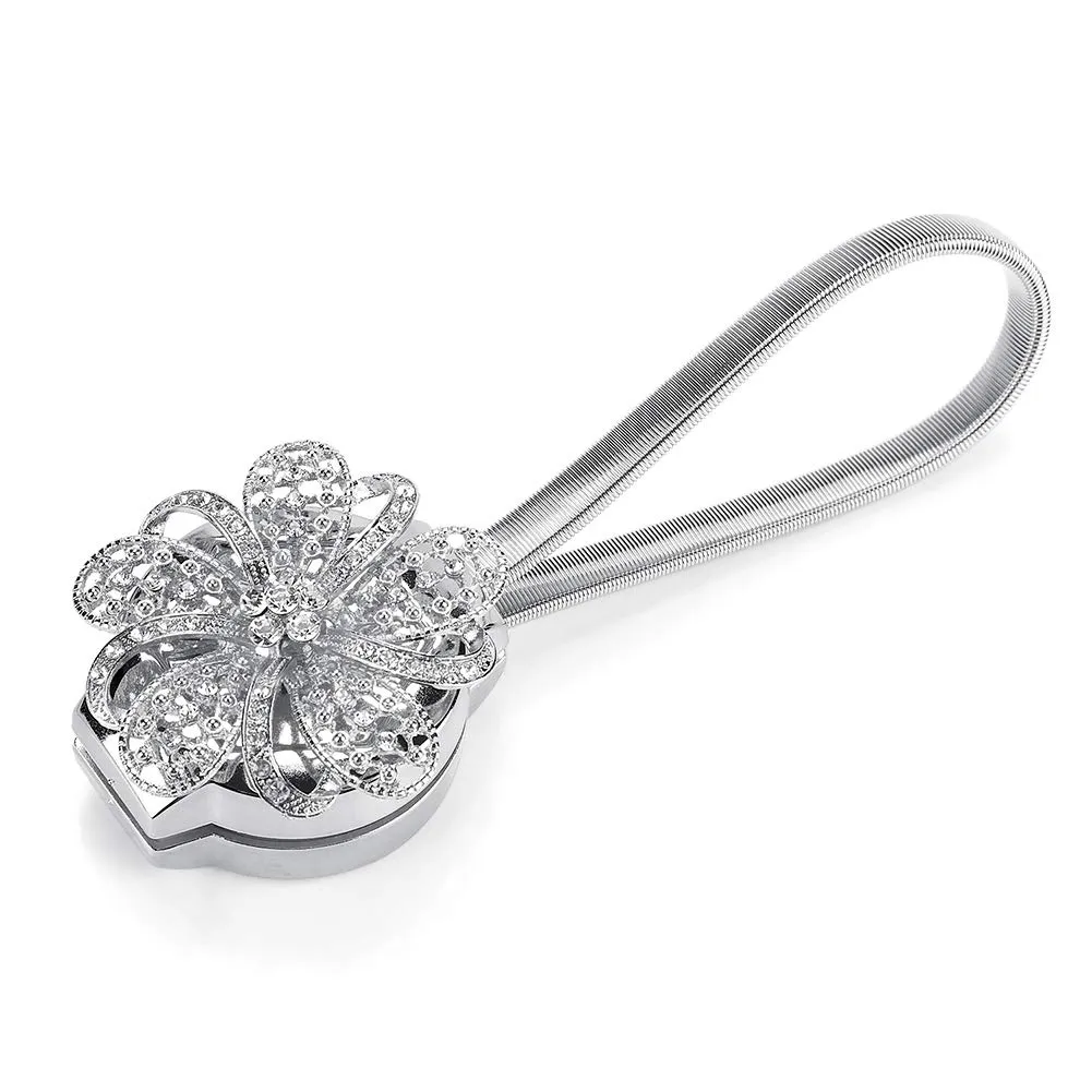 Garosa embrasse magnétique pour rideau dorée fleur à strass