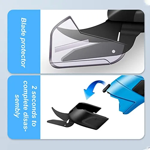 Garosa ciseaux électriques sans fil, 2 lames, recharge USB