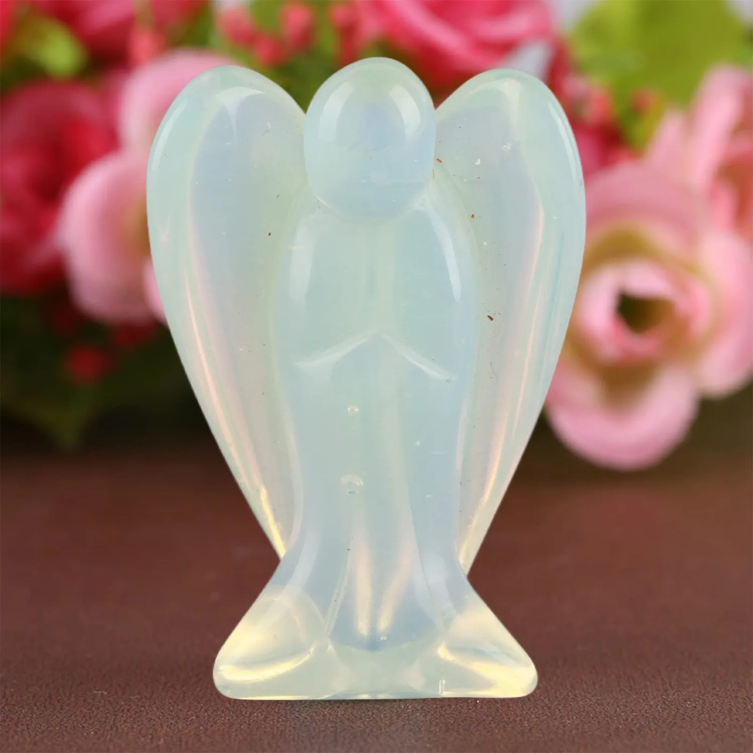 Garosa figurine ange en pierre opale 5 cm