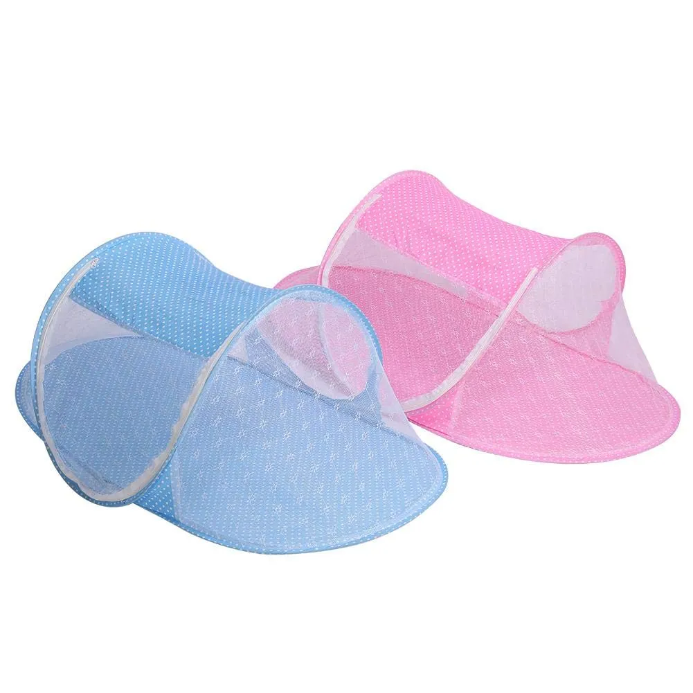 Garosa lit moustiquaire bébé pliable bleu 110 × 60 cm respirant
