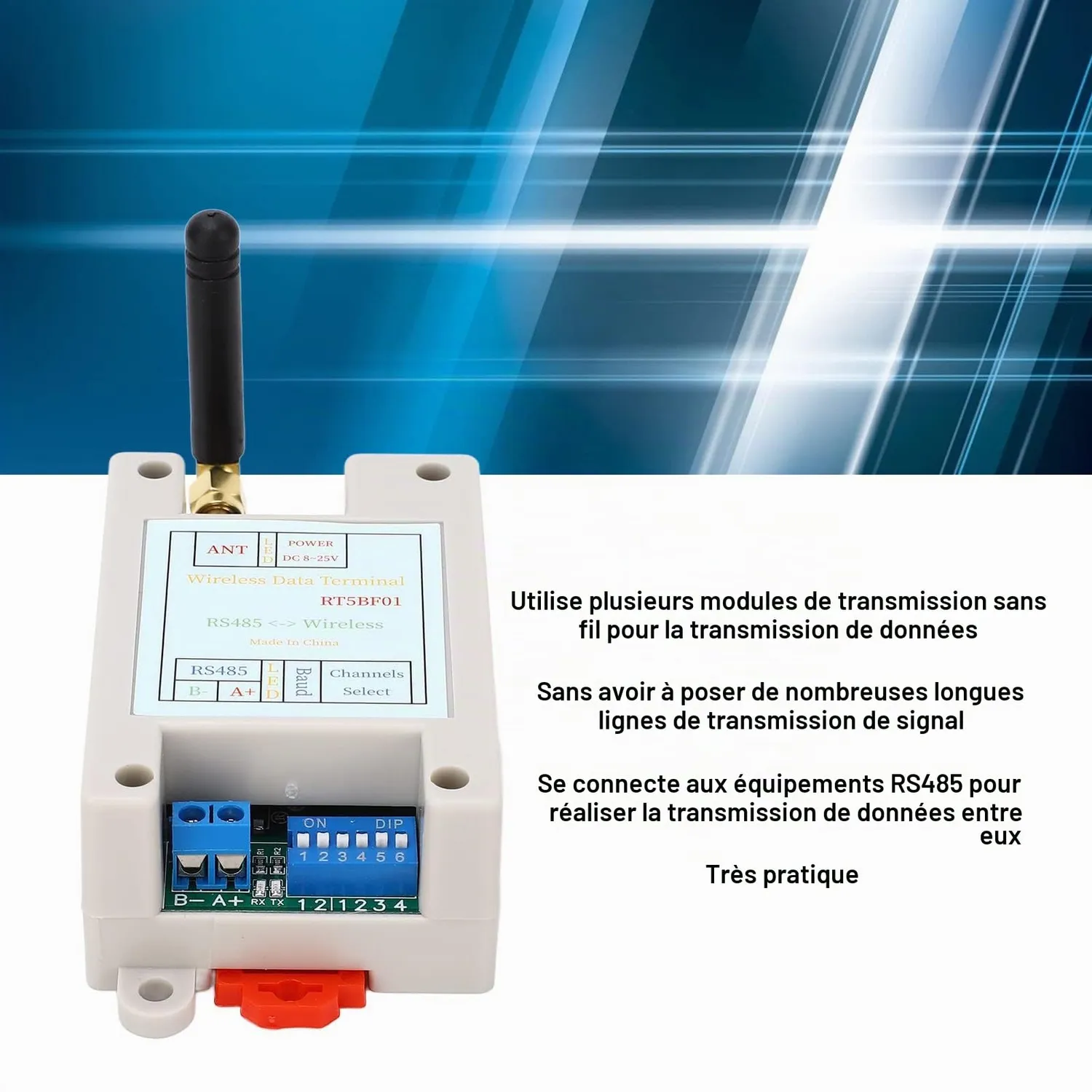 Garosa module émetteur-récepteur RTU 1000 m, lot de 2 longue portée