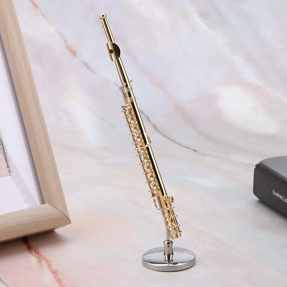 Garosa Mini trompette décorative en laiton doré 15 cm