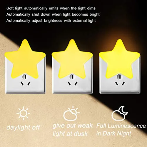 Garosa mini veilleuse LED étoile capteur auto