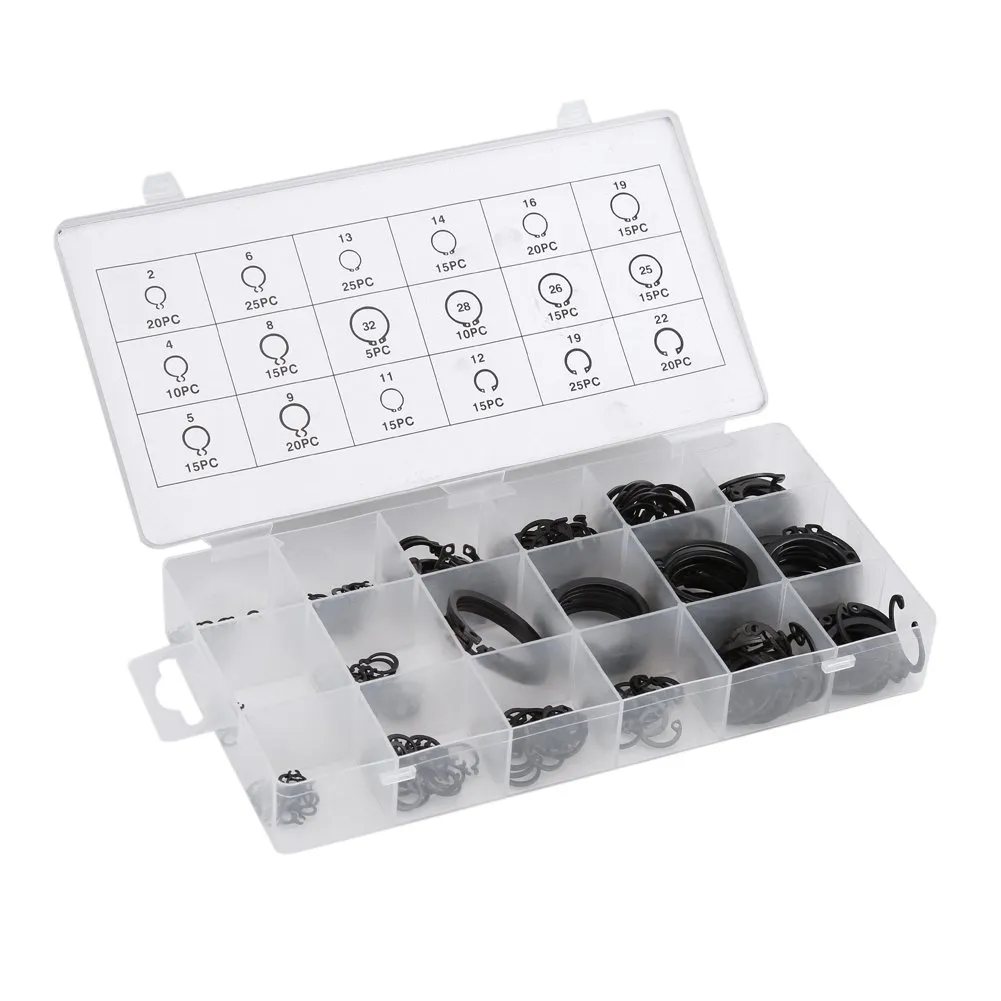 Garosa assortiment de circlips extérieurs 300 pièces métal