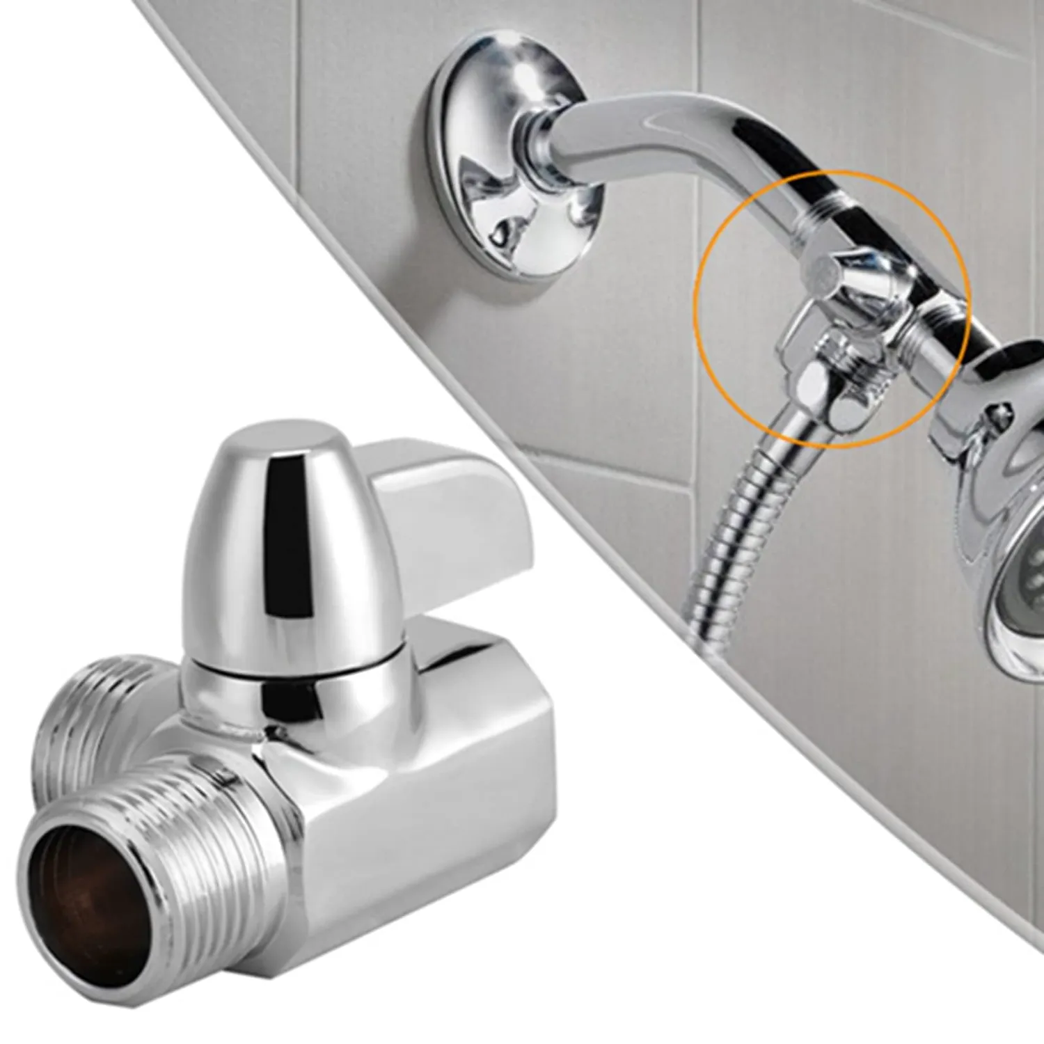 Garosa inverseur de douche 3 voies G1/2 en laiton chromé