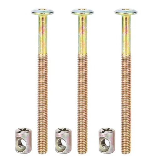 Garosa boulons de meubles M6 100 mm, lot de 10 zingués