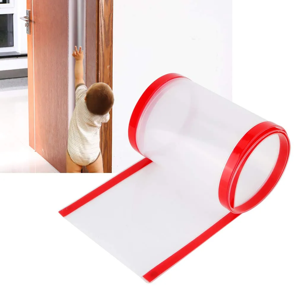 Garosa protection anti-pincement de porte 160 × 17 cm transparente