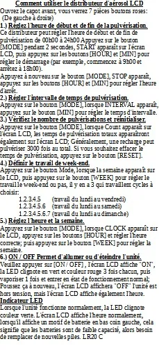 Garosa distributeur automatique de parfum LCD 300–320 ml mural