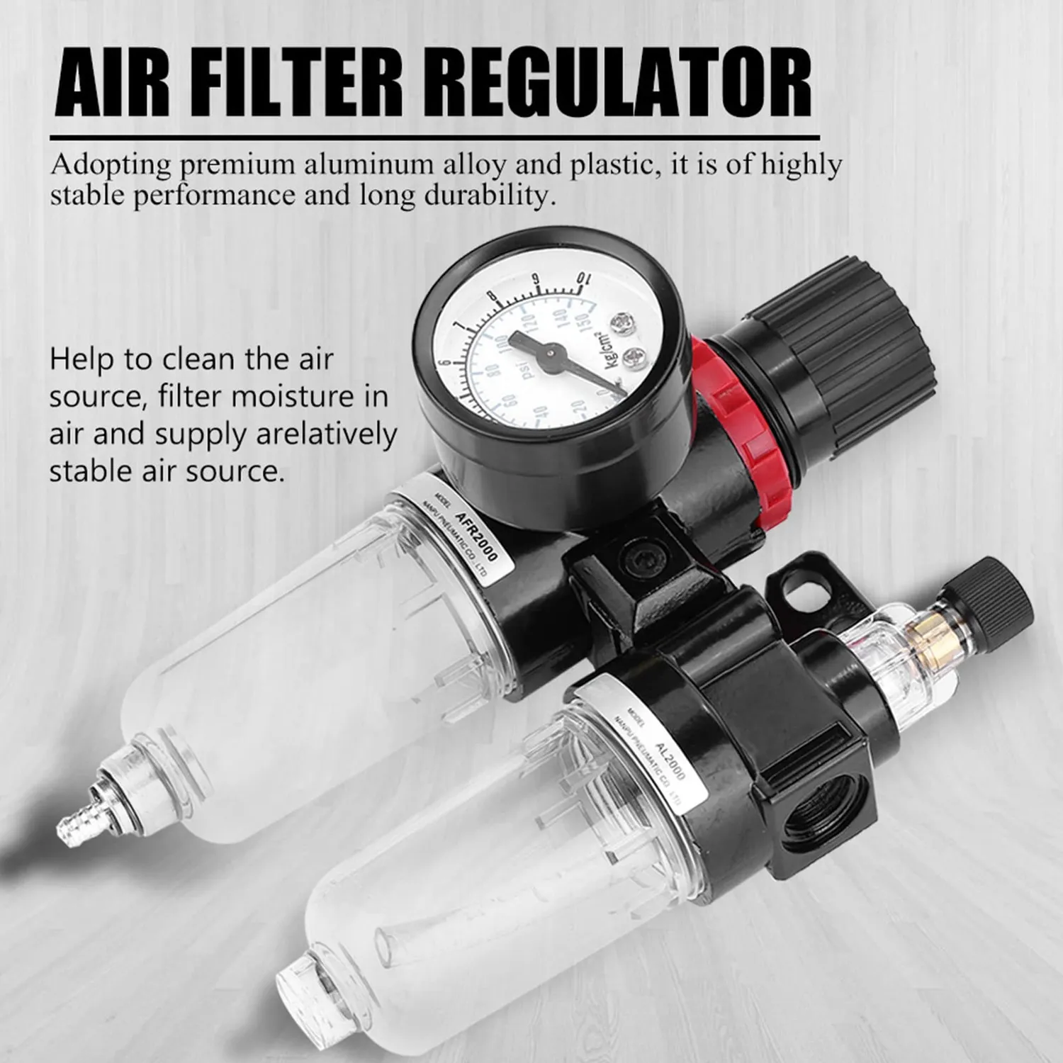 Garosa filtre régulateur lubrificateur pneumatique G1/4 40 µm