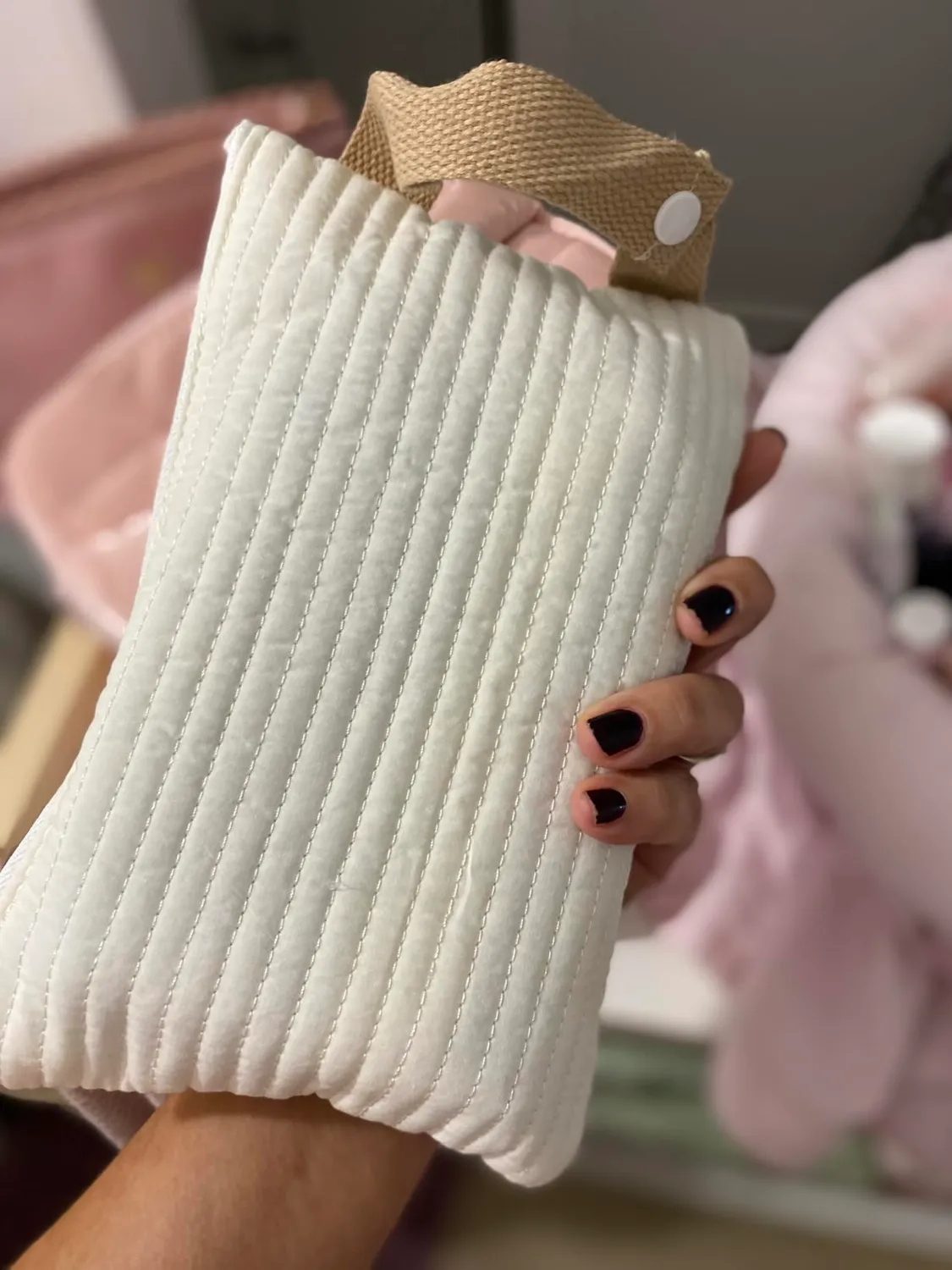 Garosa sac à mouchoirs Ours blanc 15 × 23 cm en coton