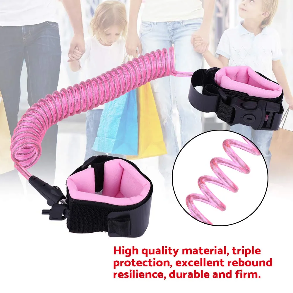 Garosa laisse de poignet enfant réglable 2,5 m rose
