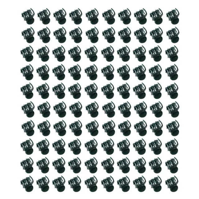 Garosa clips pour orchidées 100 pièces noirs 1,8 × 1,5 cm
