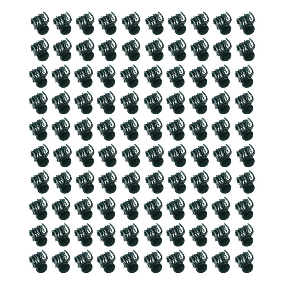 Garosa clips pour orchidées 100 pièces noirs 1,8 × 1,5 cm
