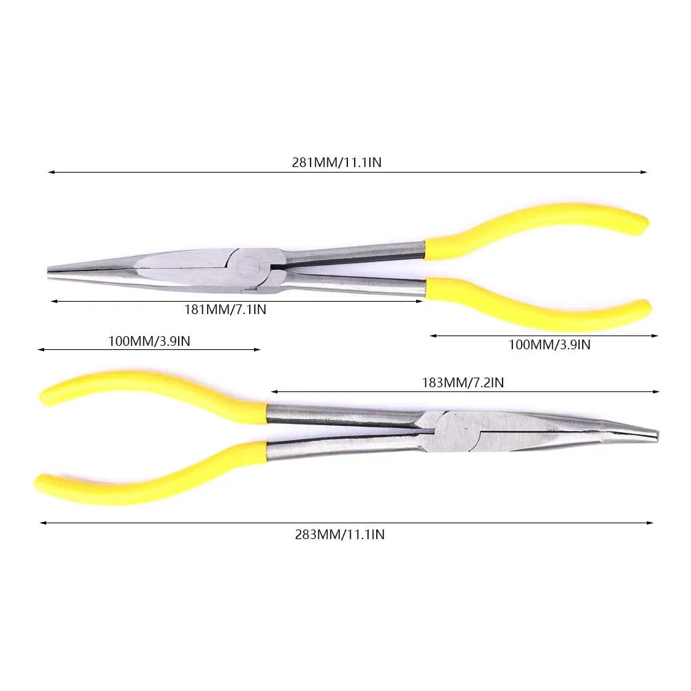 Garosa lot de 2 pinces à bec long 11 pouces acier carbone