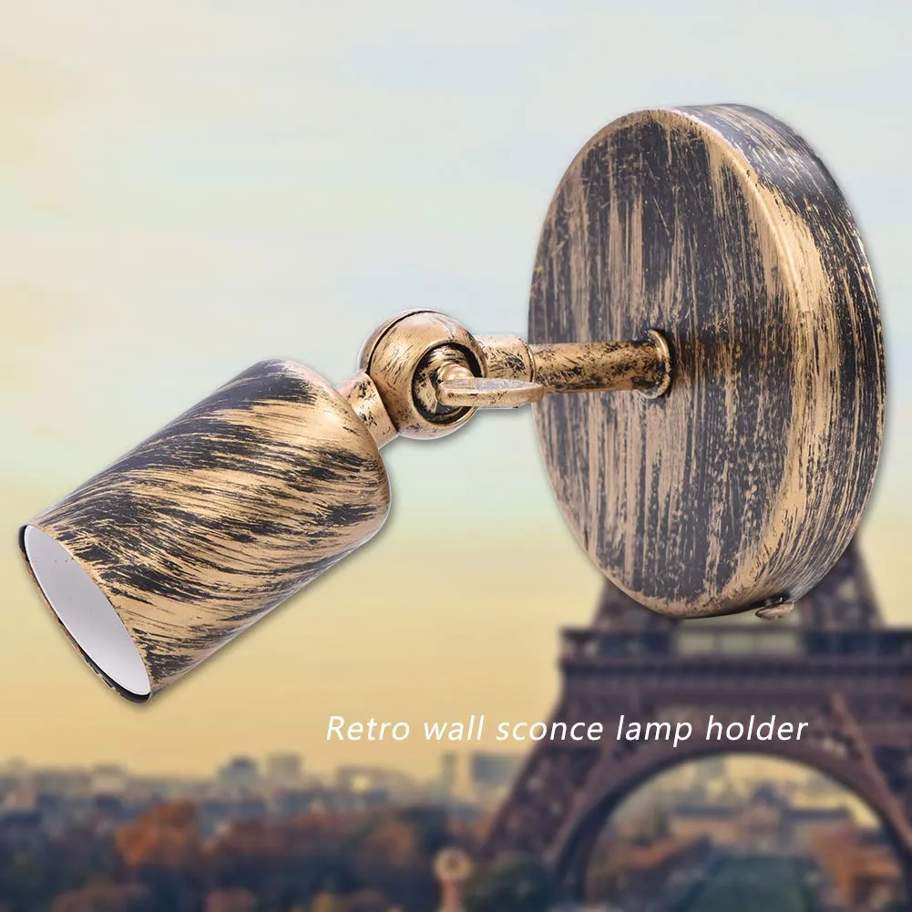 Garosa Support d’applique murale E27 doré en métal