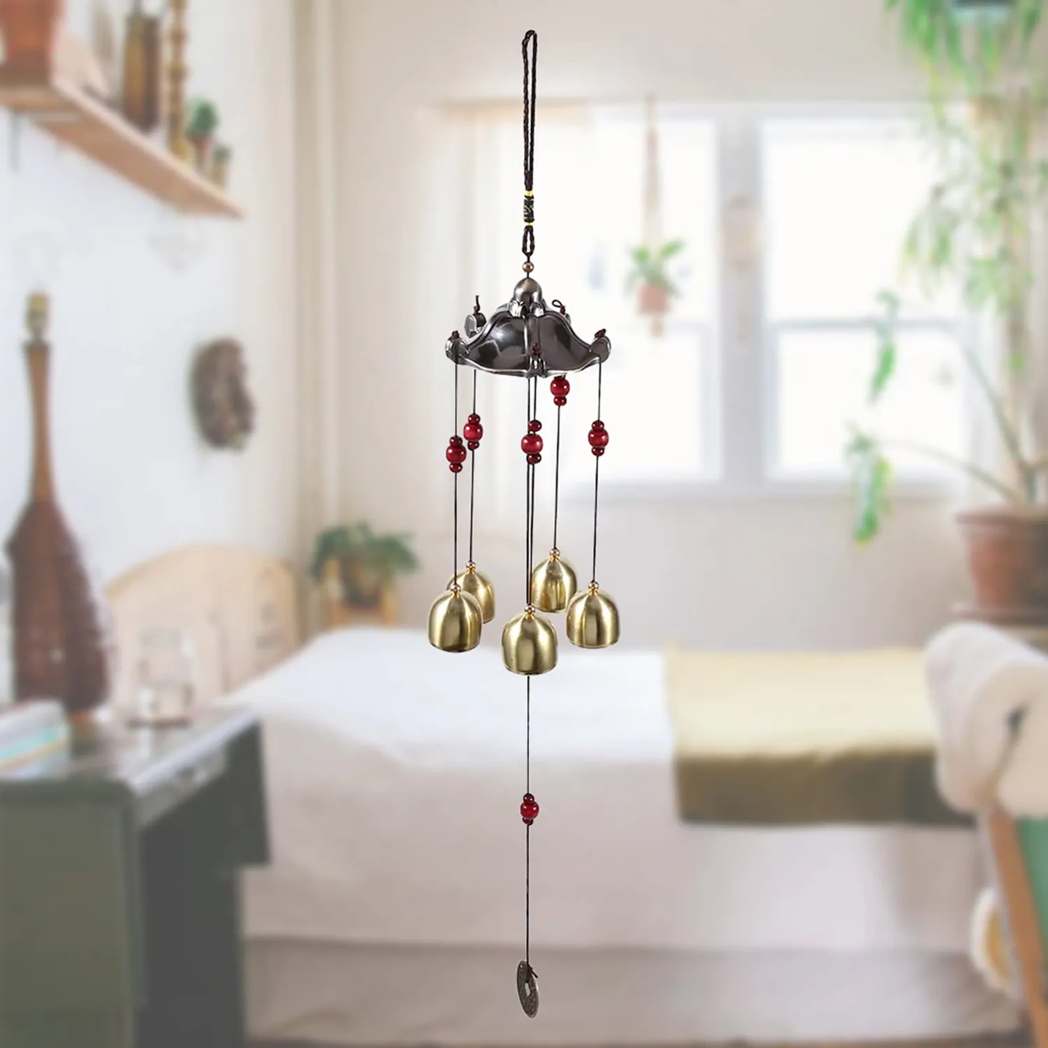 Garosa carillon éolien 5 cloches 52 cm son cristallin
