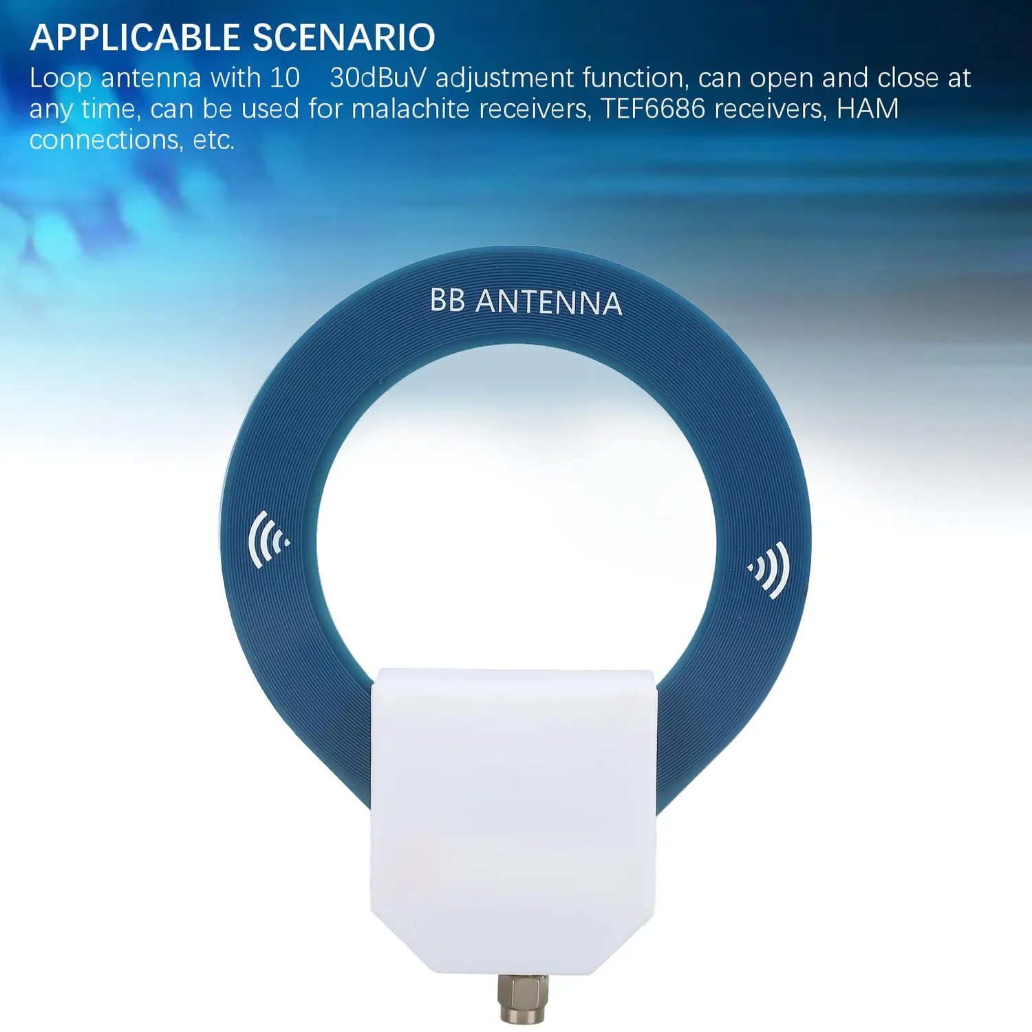 Garosa antenne boucle ondes courtes 9,9kHz-181MHz SMA portable