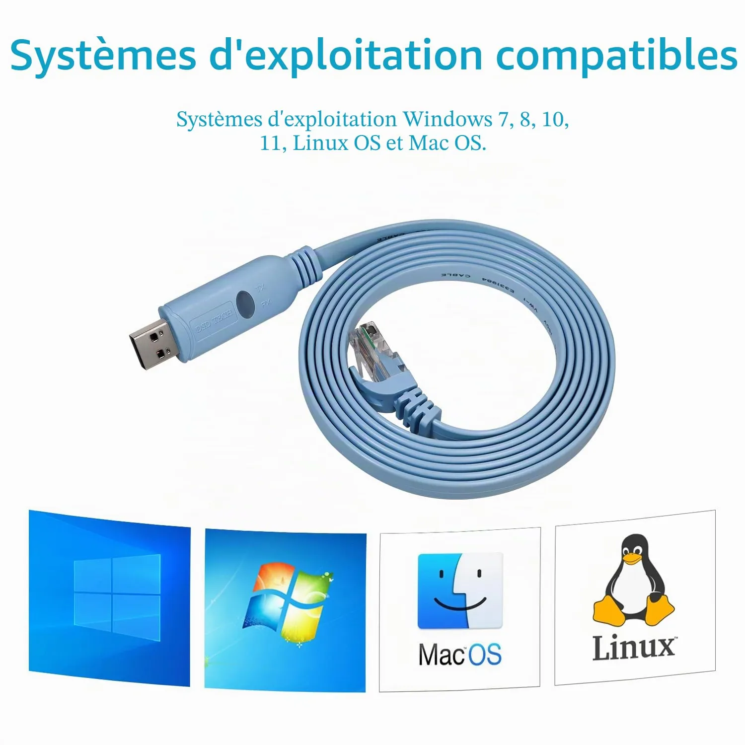 DSD TECH RS485 Series SH-RJ45K câble USB-RS485 RJ45 1,8 m