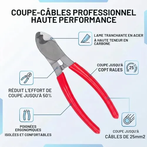 Garosa pince coupe-câble et dénudeuse portable cuivre aluminium