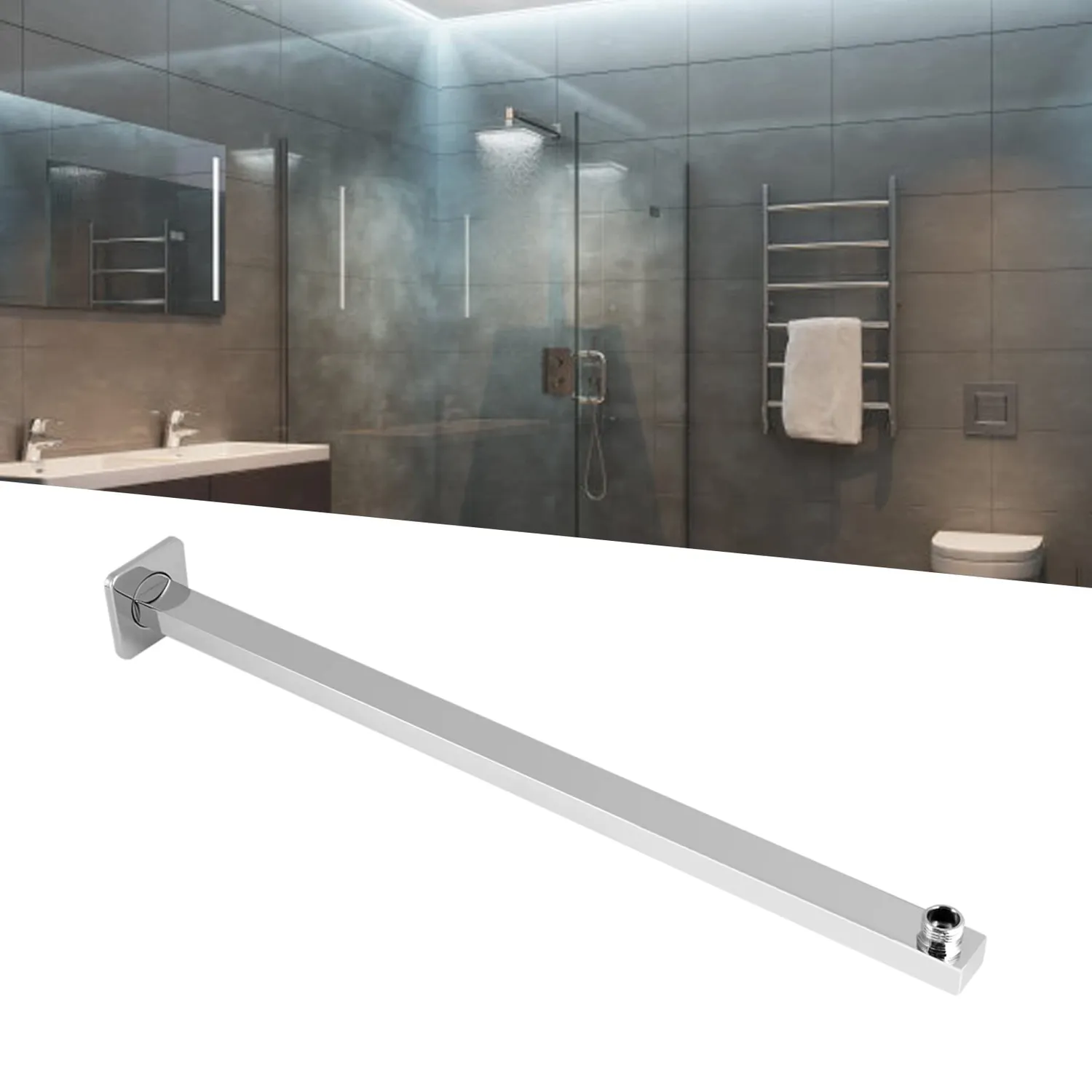 Garosa bras d’extension de douche 60 cm, filetage G1/2 chromé