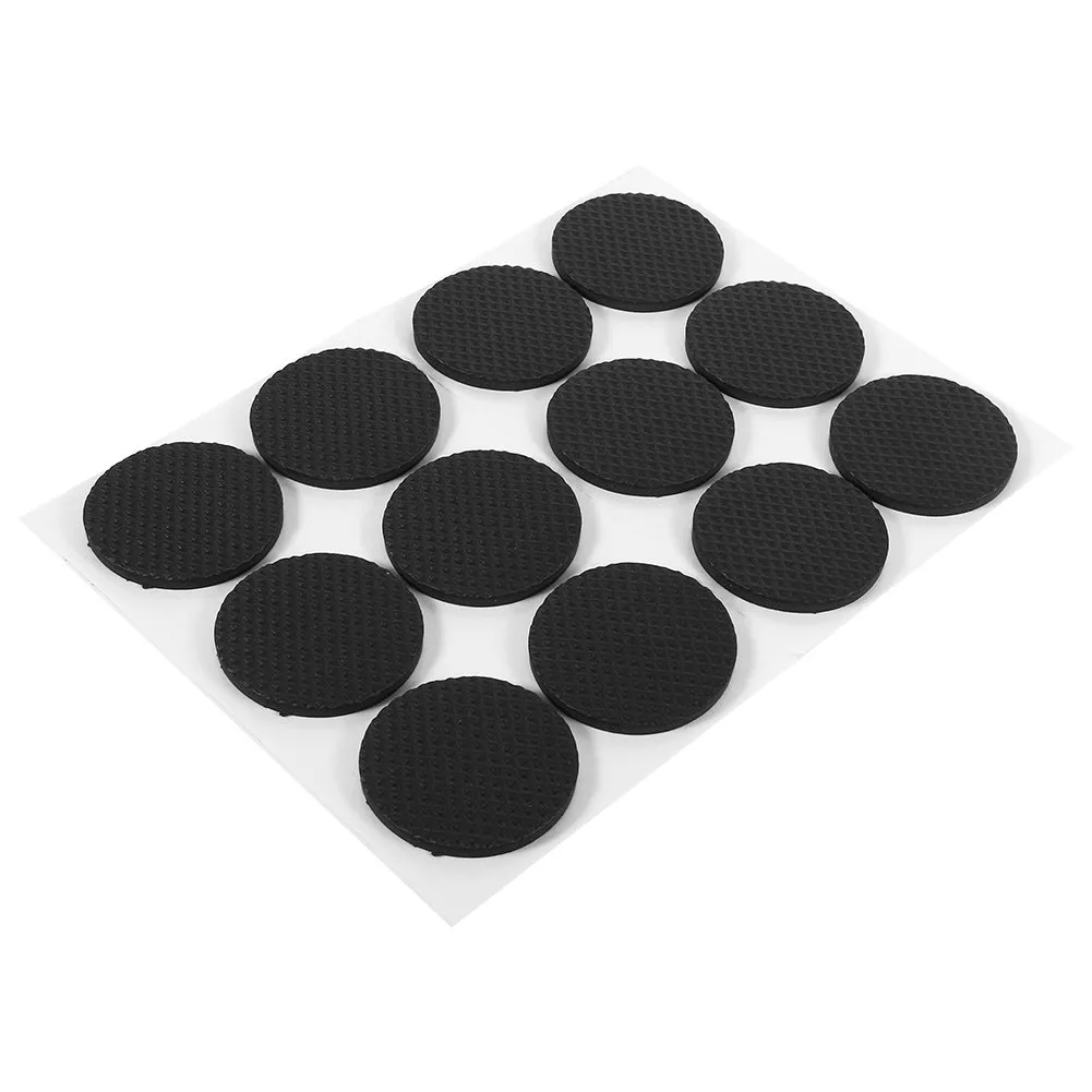 Garosa patins en caoutchouc autocollants ronds 12 pièces noirs