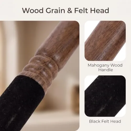 Garosa Maillet pour bol chantant en acajou et peau de mouton