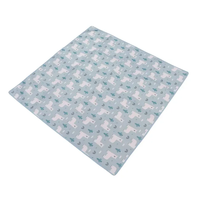 Garosa tapis de jeu bébé réversible 110 × 110 cm bleu rembourré
