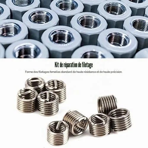Garosa M5 x 0,8 x 1,5D insert de réparation de filetage inox 100 pièces