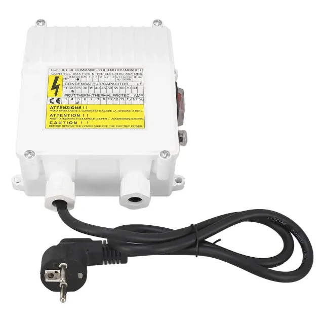Garosa boîtier de commande pompe de puits 370 W 20 µF avec protection thermique