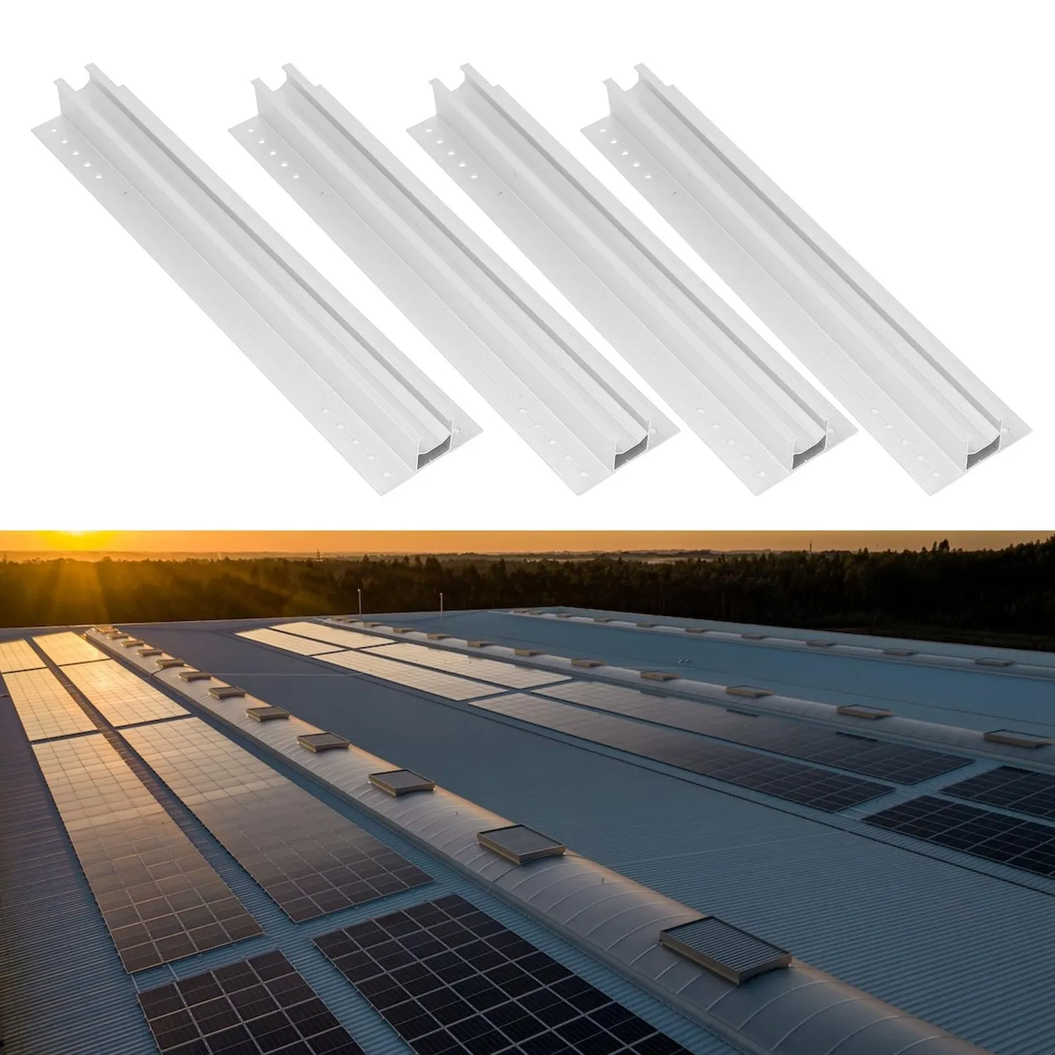 Garosa supports panneau solaire aluminium rail 400 mm