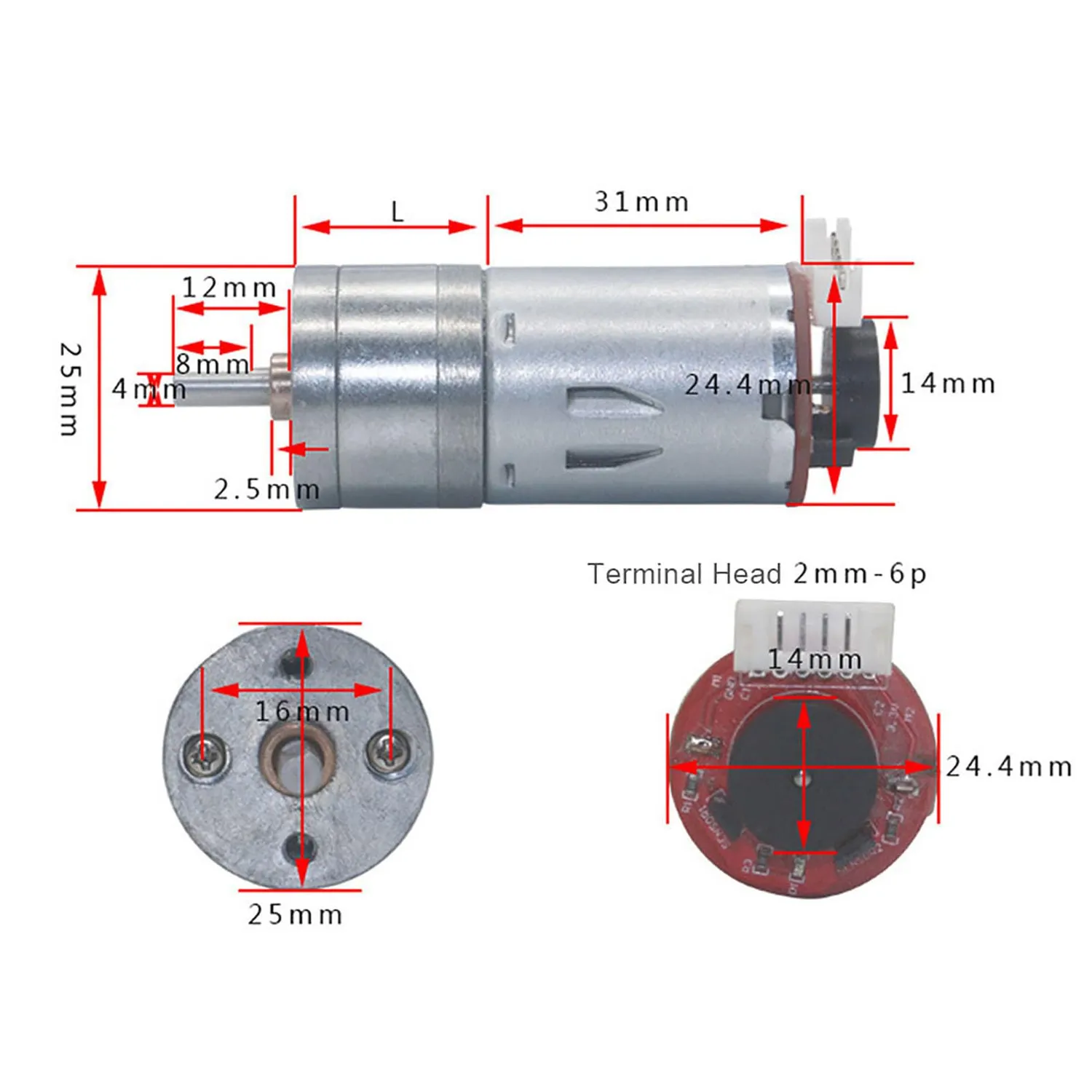 Garosa moteur réducteur 1000RPM kit DIY roue 65mm