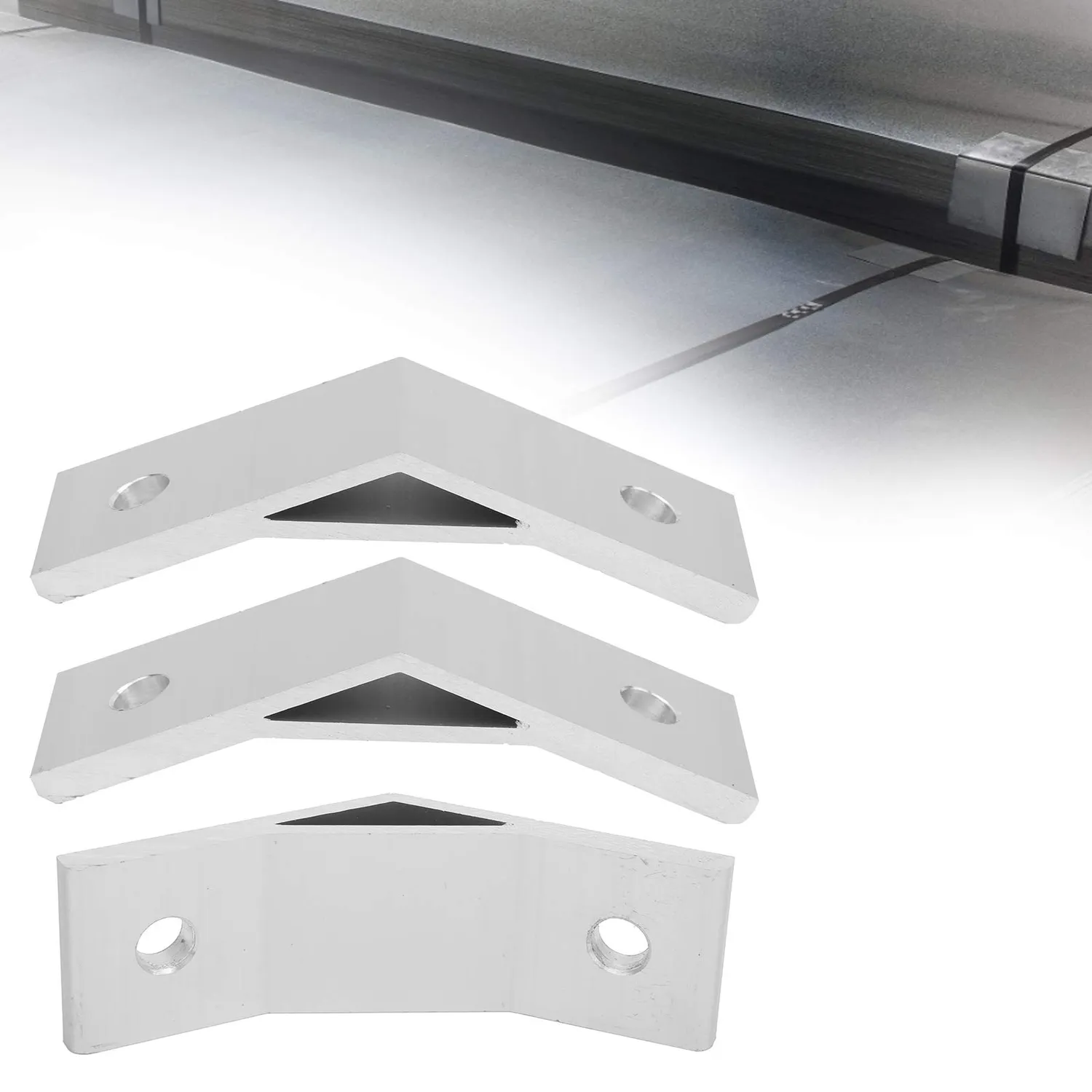 Garosa équerre 4040 à 135° pour profilé aluminium, lot de 10, argent