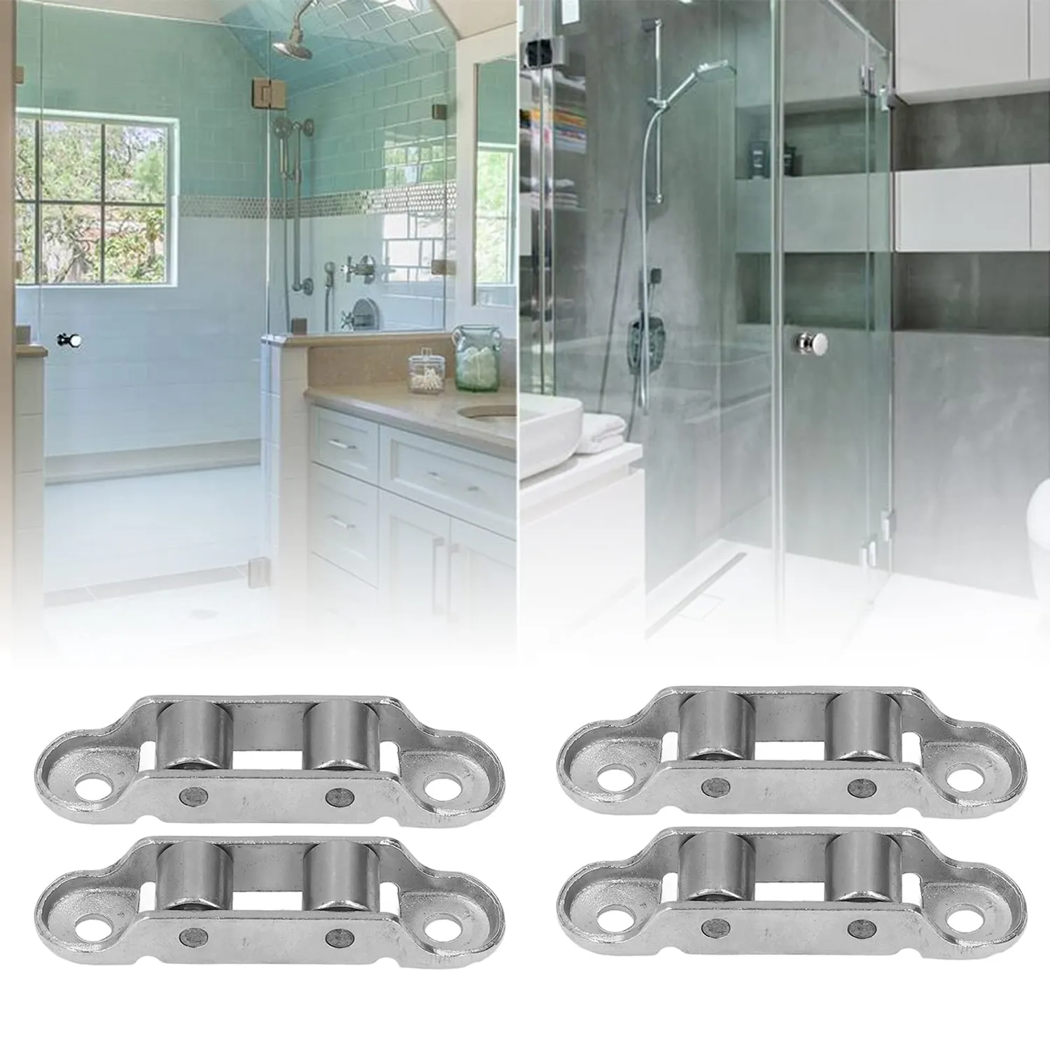 Garosa rouleau coulissant inox V double 11mm lot de 4