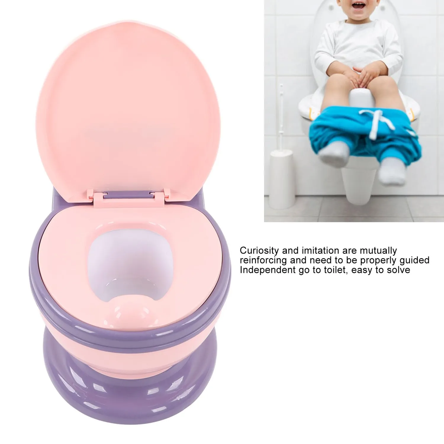 Garosa pot bébé toilette enfant violet rosé démontable