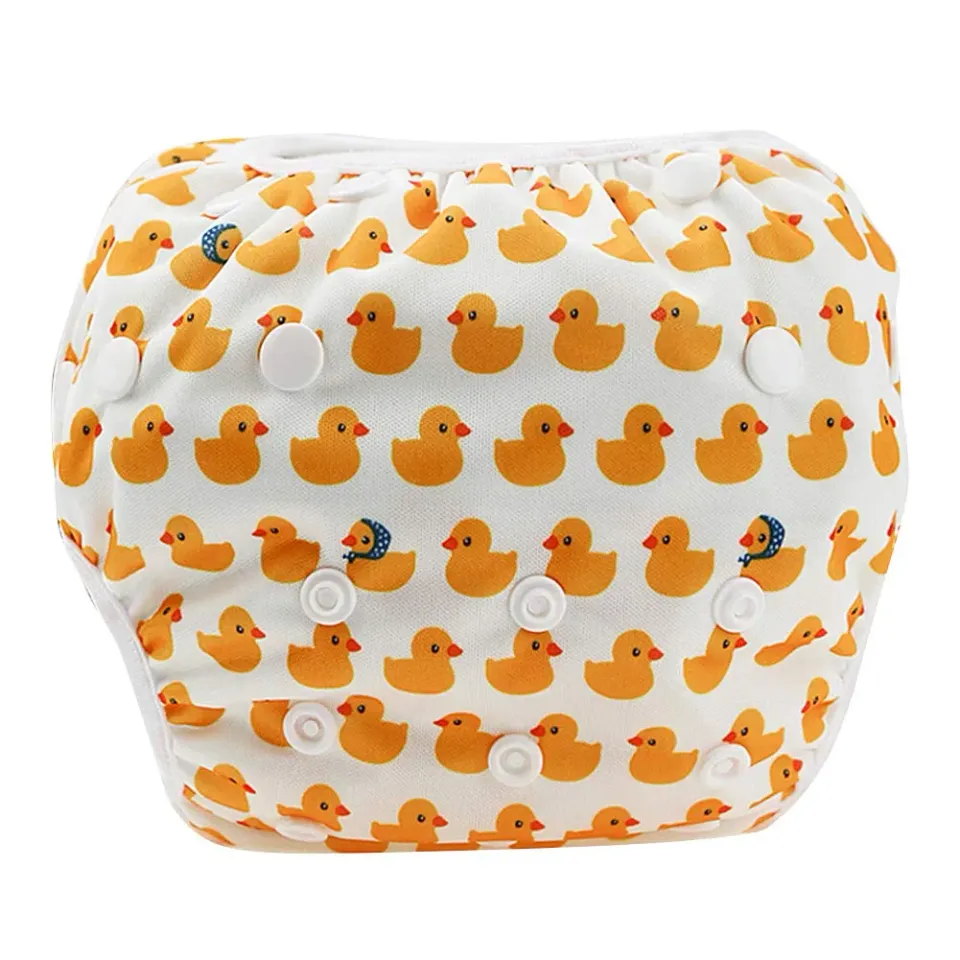 Garosa couche de bain bébé à boutons taille réglable motif canard