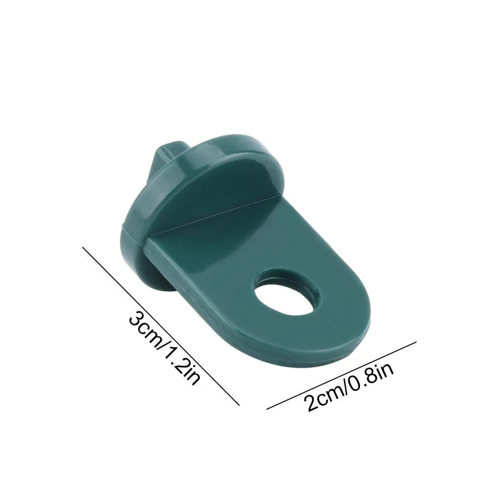 Garosa crochets de serre 50 pièces vert plastique