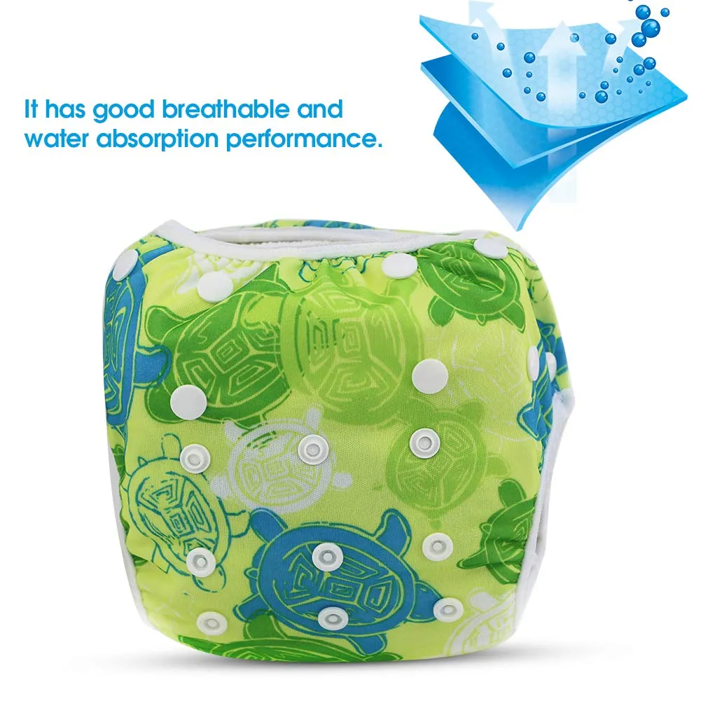 Garosa couche de bain bébé taille réglable tortue réutilisable