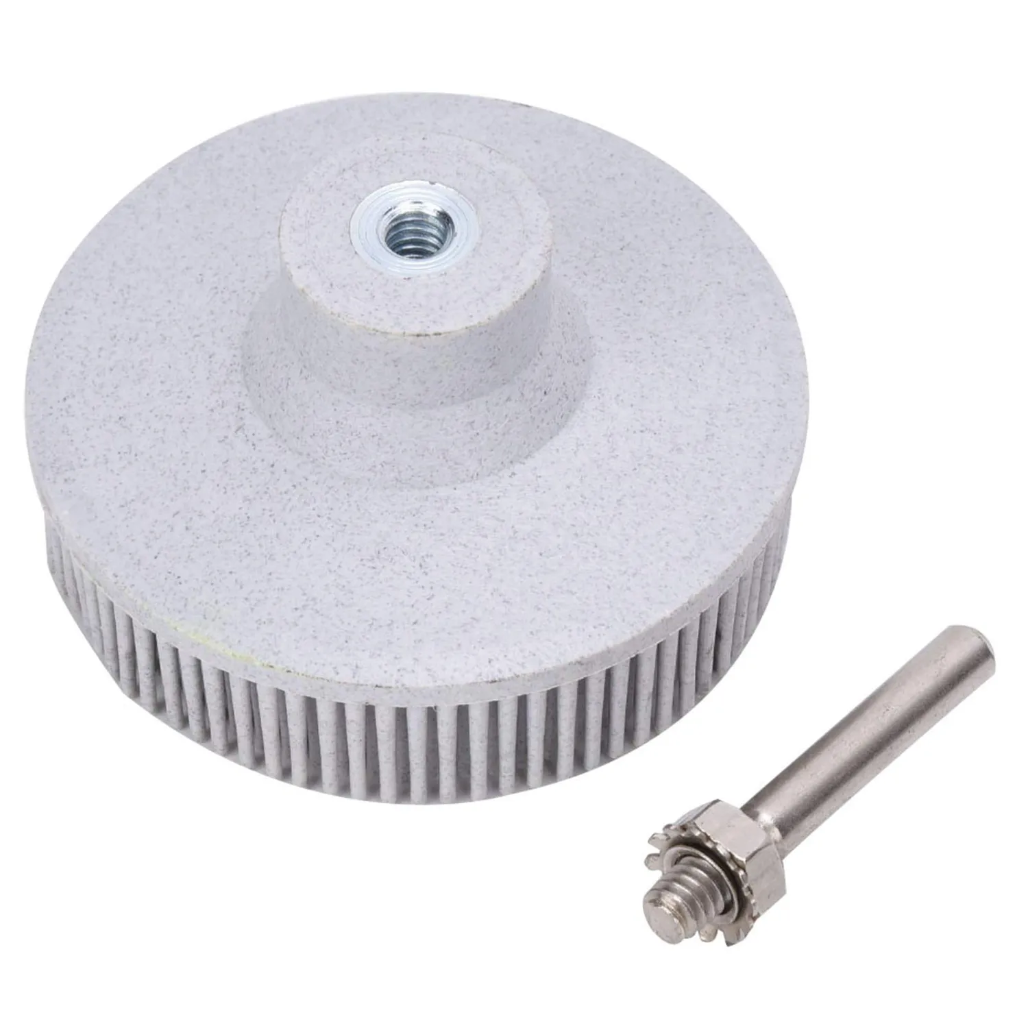 Garosa disque à poils 75 mm blanc grain 120 pour perceuse