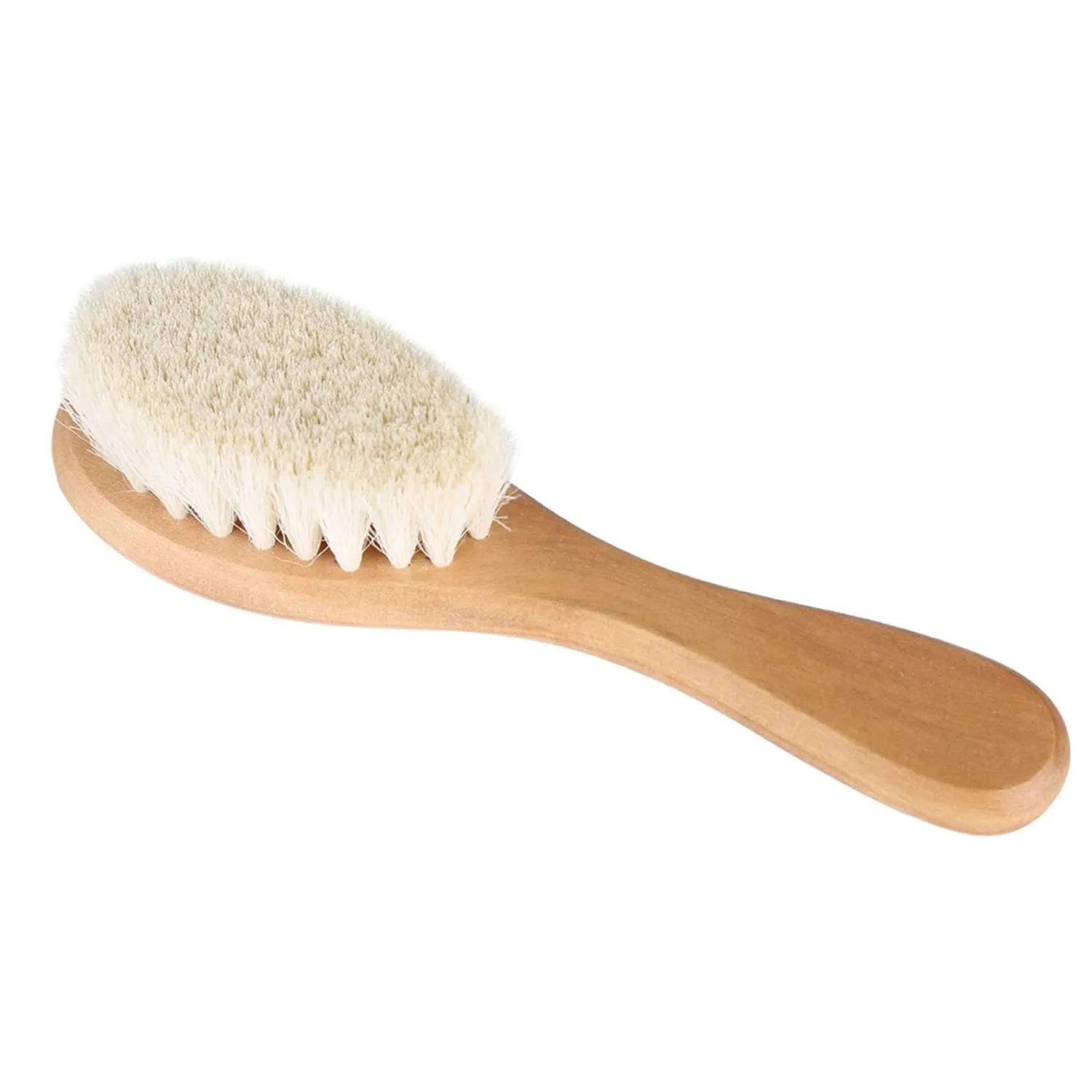 Garosa brosse à cheveux bébé en bois et poils de chèvre doux