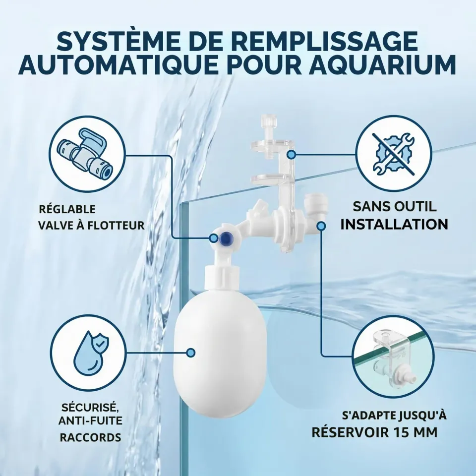 Garosa contrôleur de remplissage automatique pour aquarium flotteur réglable
