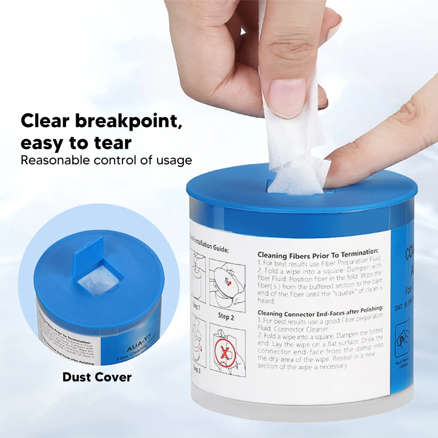 Garosa lingettes fibre optique sans poussière boîte 100