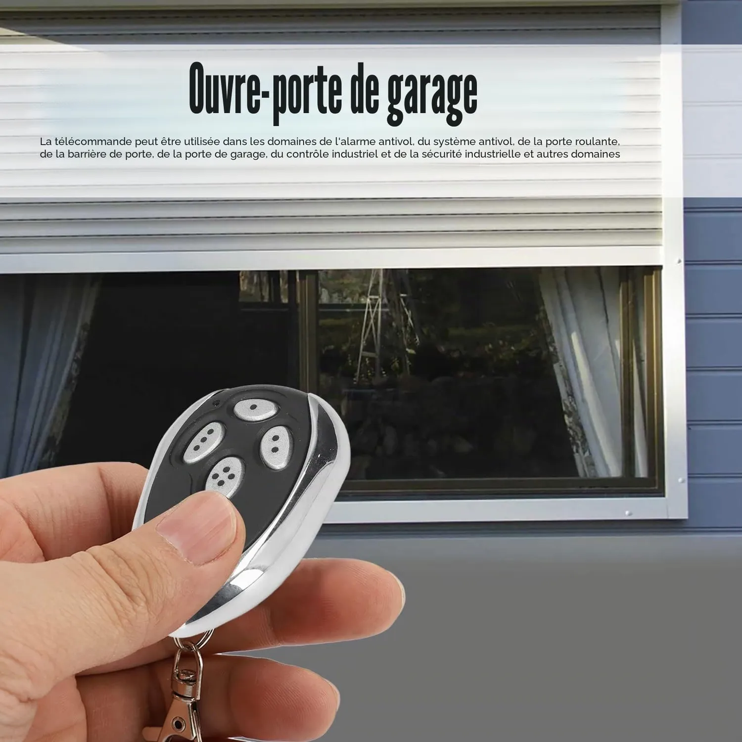 Garosa Télécommande rolling code porte de garage 4 boutons 433,92 MHz