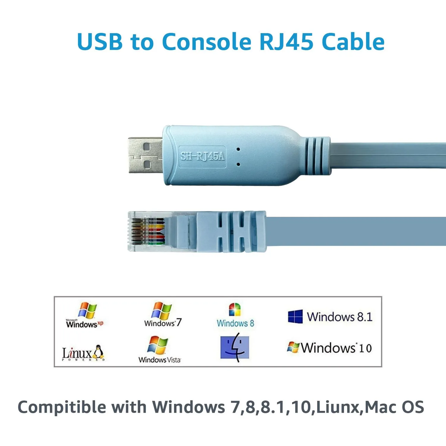 DSD TECH SH-RJ45A câble console USB RJ45 avec puce FTDI