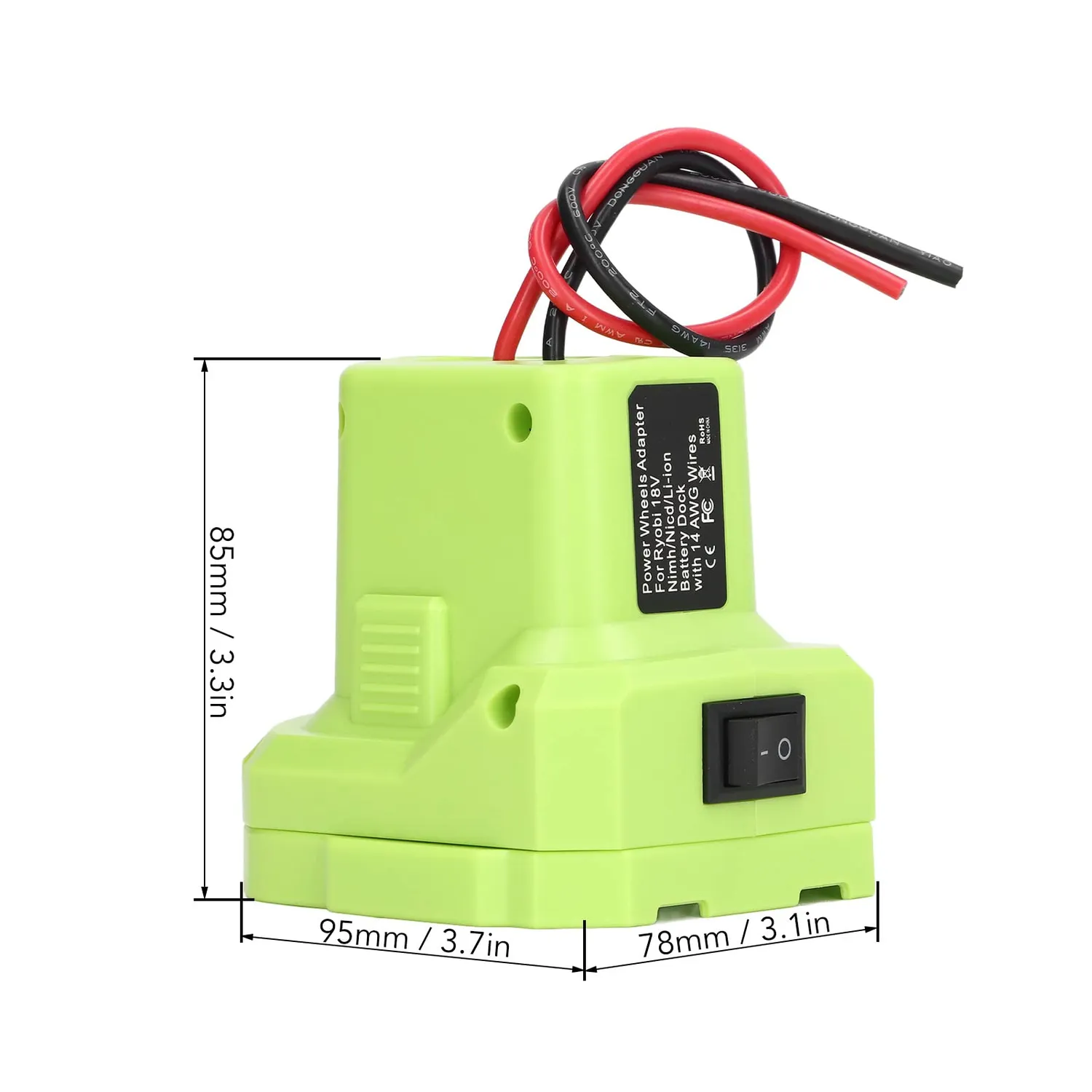 Garosa adaptateur batterie 18V One+ sortie fils 14AWG 200mm