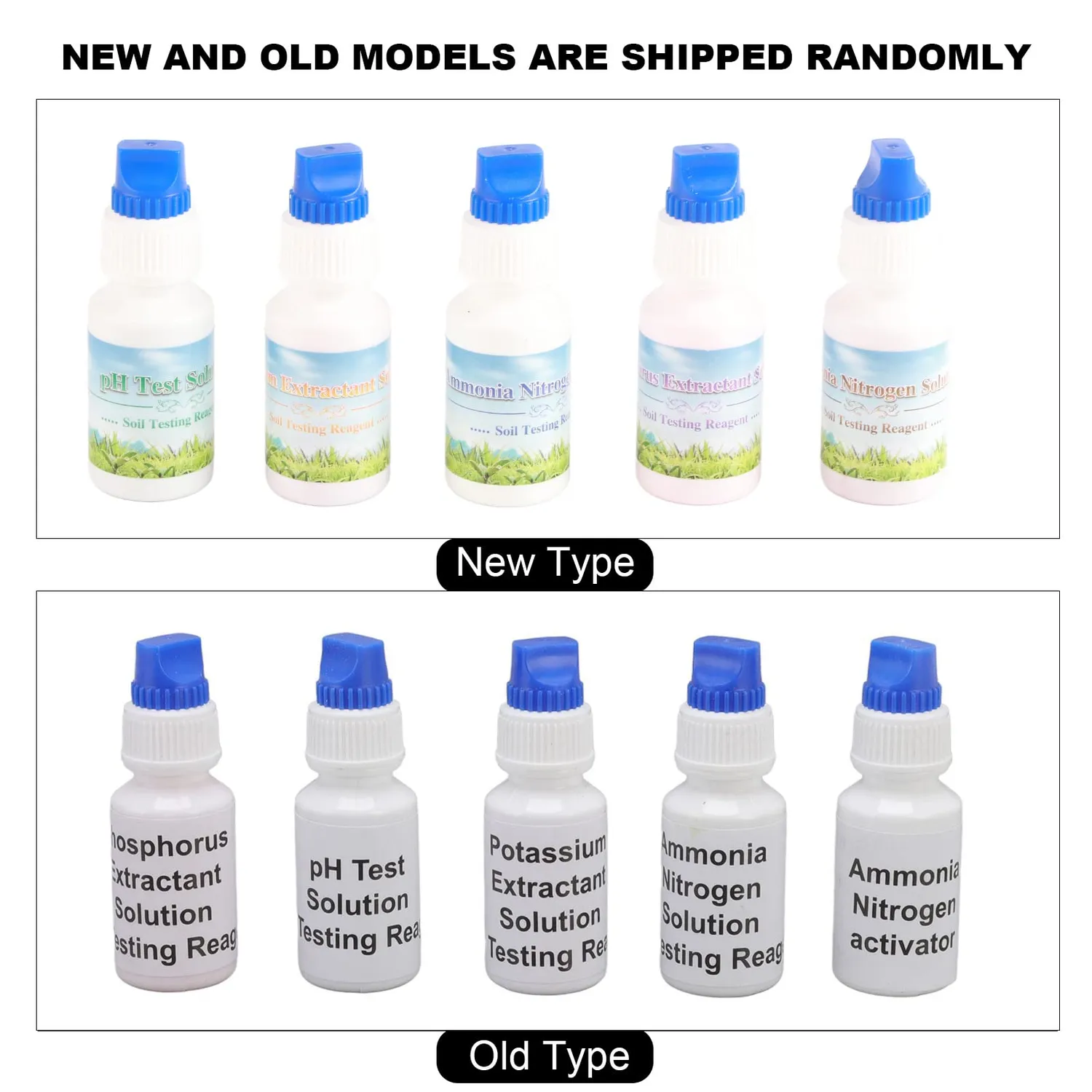 Garosa kit d’analyse de sol NPK 5 flacons, réactifs liquides