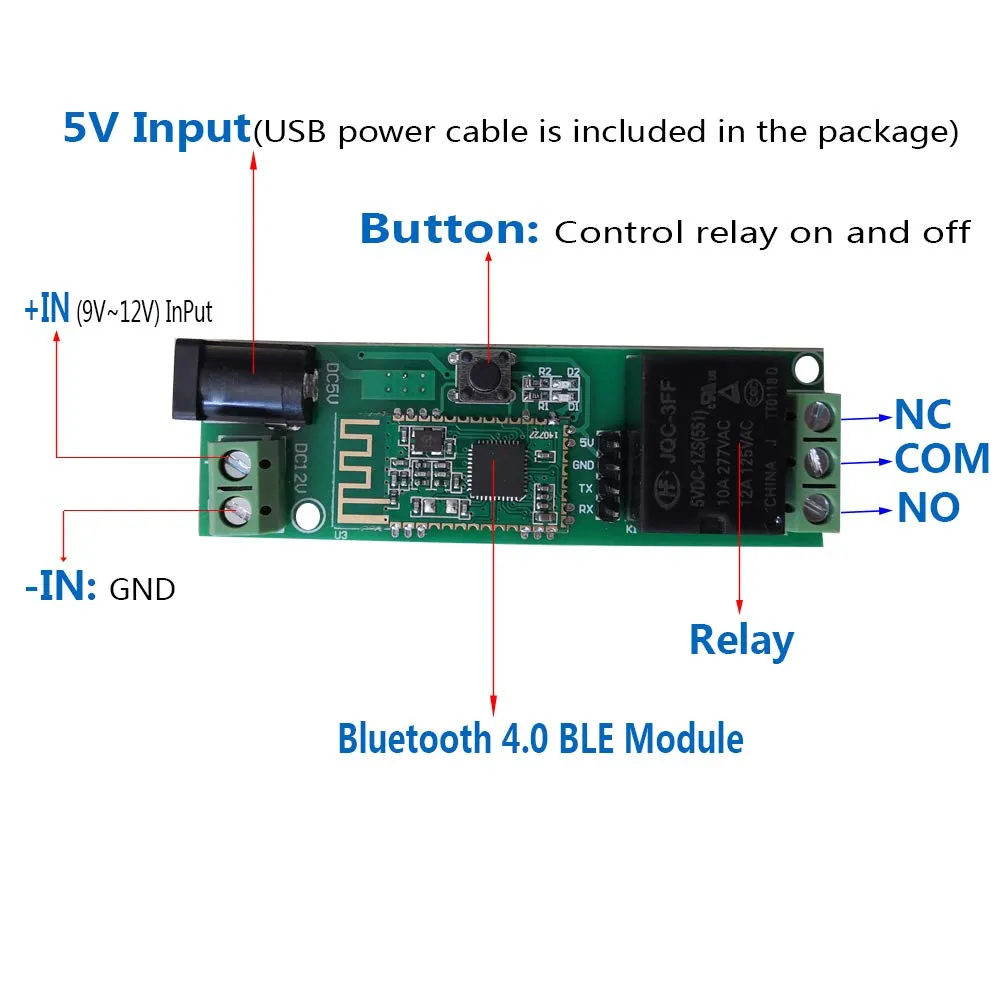 PLC Tech relais Bluetooth 12 V 1 canal