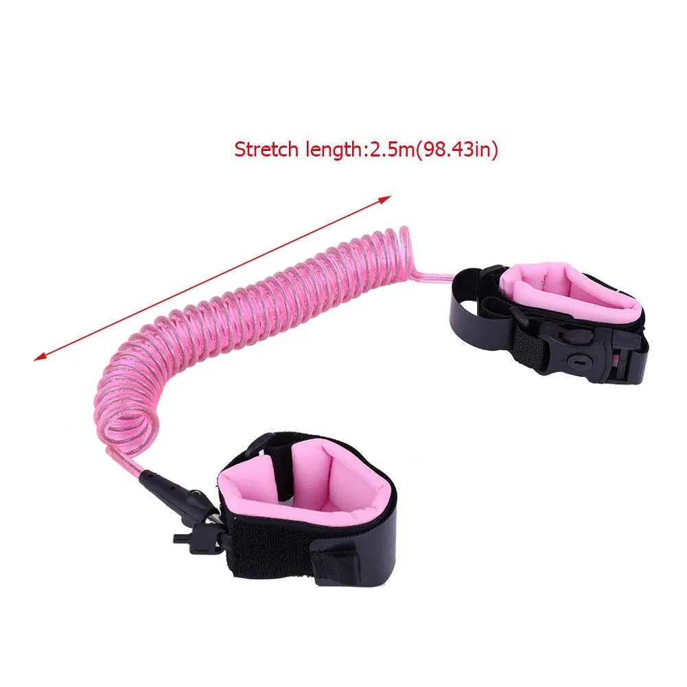 Garosa laisse de poignet enfant réglable 2,5 m rose