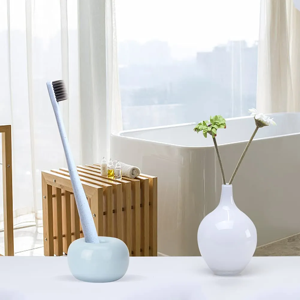 Garosa Porte-brosse à dents donut en céramique bleu